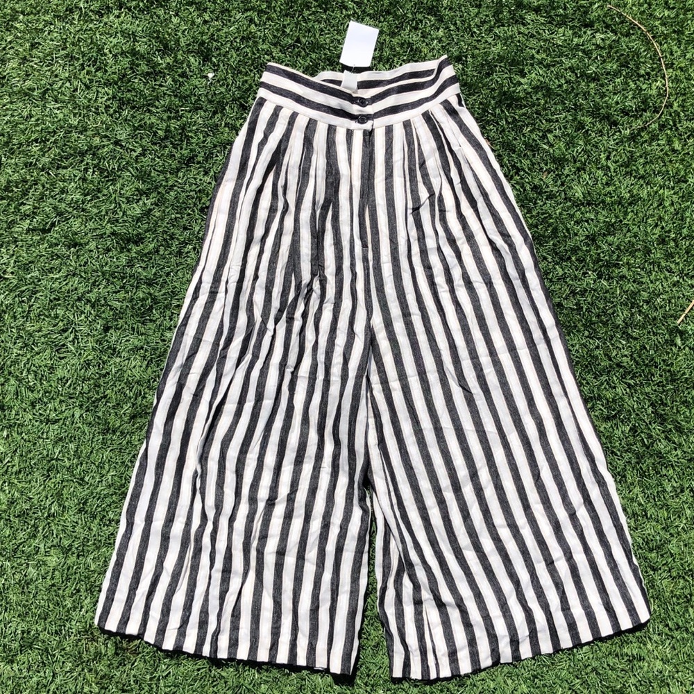 H&M Wide Leg Striped Pants